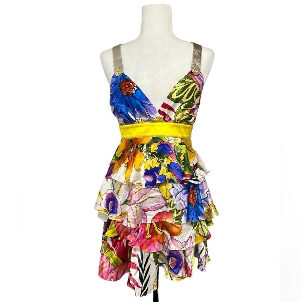 GIZIA Tiered Floral Top and Skirt Set